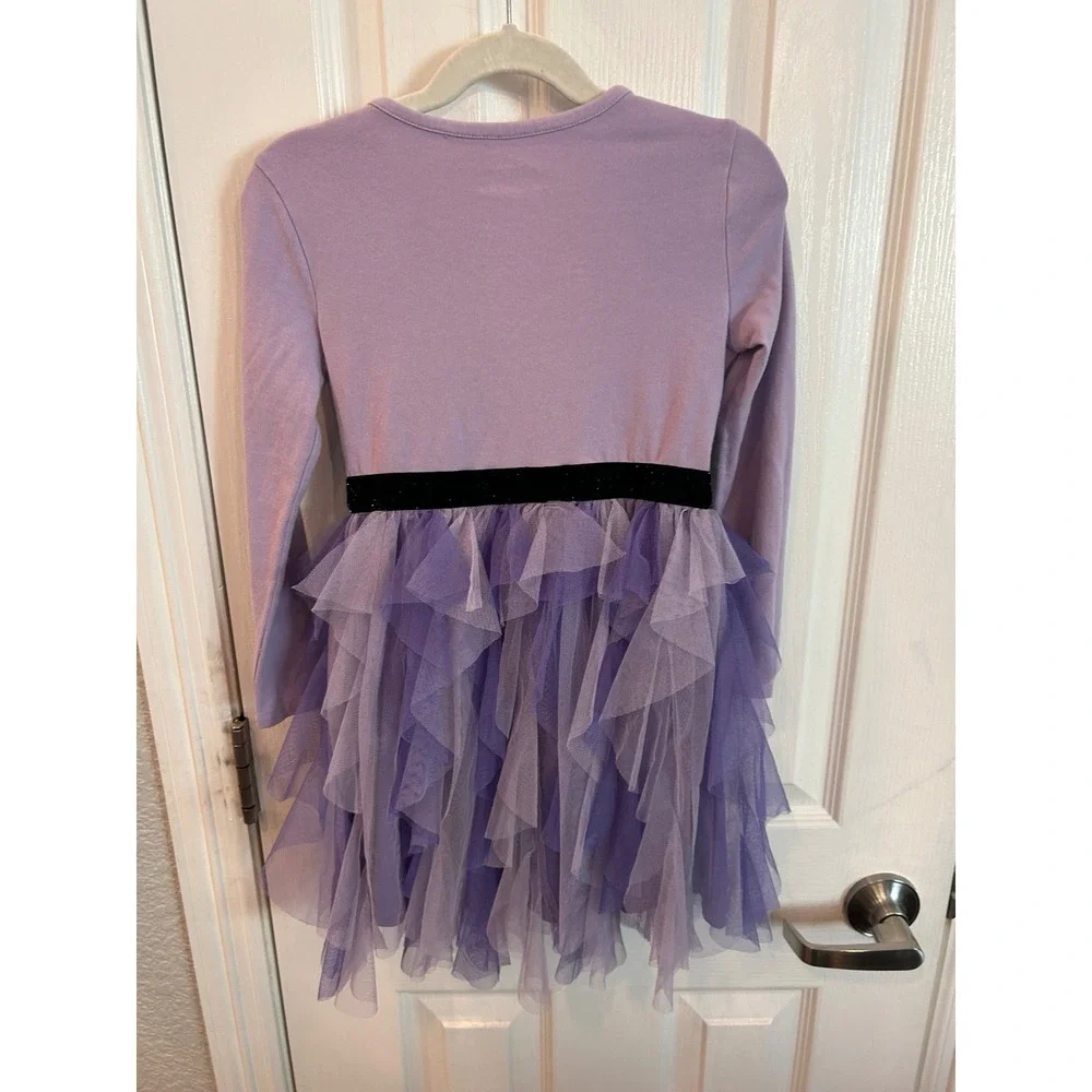 Disney Villains Ursula Tutu Dress Purple Long Sleeve Tulle Skirt Kids 4/5